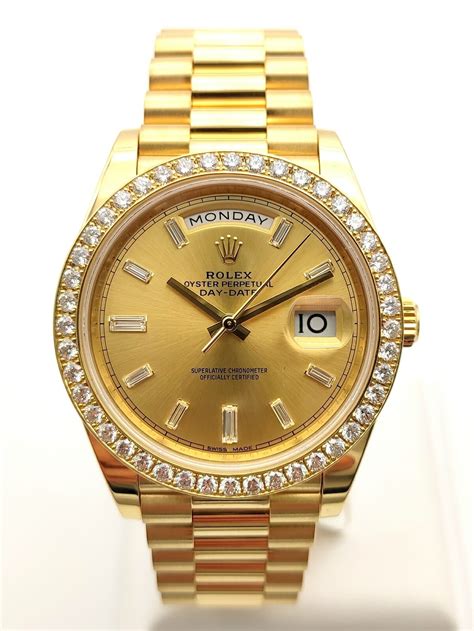 rolex day date diamond dials|rolex day date 40mm price.